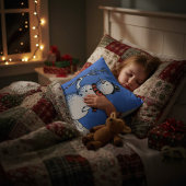 Retro Hand-Drawn Snowman Kissen