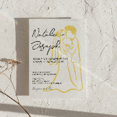 Retro Hand Drawn Summer QR Code Photo Wedding Einladung