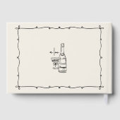 Retro Hand Drawn Wedding Gästebuch (Rückseite)