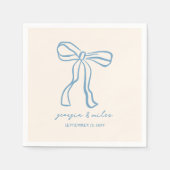 Retro Hand Drawn Wedding Napkins Serviette (Vorderseite)