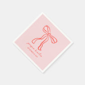 Retro Hand Drawn Wedding Napkins Serviette (Ecke)