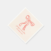 Retro Hand Drawn Wedding Napkins Serviette (Ecke)