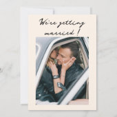 Retro Hand Drawn Writn Fun Quirky Foto Hochzeit Einladung (Rückseite)