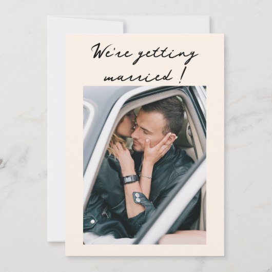 Retro Hand Drawn Writn Fun Quirky Foto Hochzeit Einladung (Rückseite)