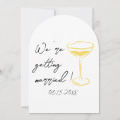 Retro Hand Drawn Written Summer Arched Wedding Einladung (Rückseite)