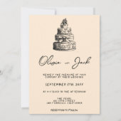 Retro Hand geschrieben Gezeichnet Kuchen Quirky Fo Einladung (Rückseite)