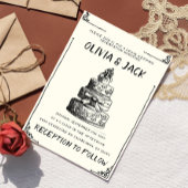 Retro Hand geschrieben Gezeichnet Kuchen Quirky Ra Einladung