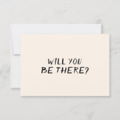 Retro Hand Gezeichnet Brillen Quirky Wedding RSVP Karte (Rückseite)