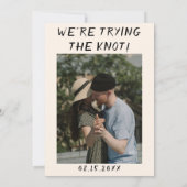 Retro Hand Gezeichnet Cake Frame Foto Hochzeit Einladung (Rückseite)