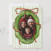 Retro Hand gezeichnet Frohe Weihnachtsfamilie Foto Einladung (Vorderseite)