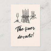 Retro Hand Gezeichnet Moderne Hochzeitsdetails Begleitkarte (Rückseite)