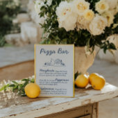 Retro Hand Gezeichnet Pizza Bar Wedding Tabletop S Einladung