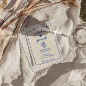 Retro Hand Gezeichnet Quirky Einzigartige Hochzeit Einladung