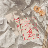 Retro Hand Gezeichnet Quirky fett Niedliche Hochze Save The Date