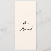 Retro Hand Gezeichnet Quirky Fun Wedding Menükarte (Rückseite)