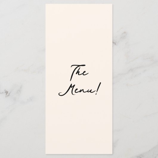 Retro Hand Gezeichnet Quirky Fun Wedding Menükarte (Rückseite)