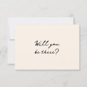 Retro Hand Gezeichnet Quirky QR Code Wedding RSVP Karte (Rückseite)