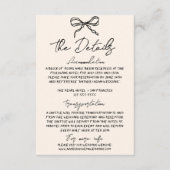 Retro Hand Gezeichnet Quirky Wedding Details Begleitkarte (Vorderseite)