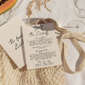Retro Hand Gezeichnet Quirky Wedding Details Begleitkarte