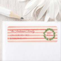 Retro Hand gezeichnet Red Green Weihnachtskranz