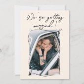 Retro Hand Gezeichnet Romantische Niedliche Hochze Einladung (Rückseite)