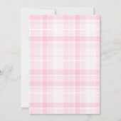 Retro Hand gezeichnet Rosa und Blau Abschluss Einladung (Rückseite)