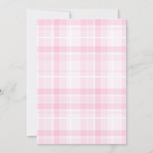 Retro Hand gezeichnet Rosa und Blau Abschluss Einladung (Rückseite)