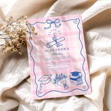 Retro Hand gezeichnet Rosa und Blau Abschluss