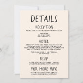 Retro Hand gezeichnet Sketchy Quirky alles in eine Einladung (Rückseite)