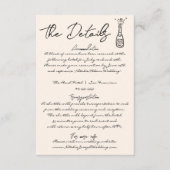 Retro Hand Gezeichnet Spaß Niedliche Hochzeit Deta Begleitkarte (Vorderseite)