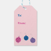 Retro Hand Gezeichnet Weihnachtsschmuck Pastel PIn Geschenkanhänger (Rückseite)