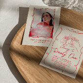 Retro Hand gezeichnete Bogen jubelt bis 21 Geburts Einladung