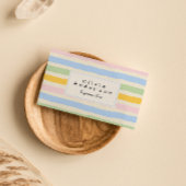 Retro Hand gezogen farbenfrohe Streifen Pastel Boh Visitenkarte