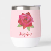 Retro Hand-Illustrierte Rote Rose Einzigartig rosa (Links)