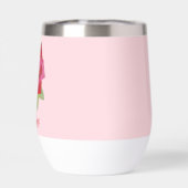 Retro Hand-Illustrierte Rote Rose Einzigartig rosa (Rückseite)