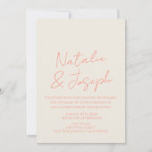 Retro Hand schrieb alles in einer Hochzeit Einladung (Vorderseite)