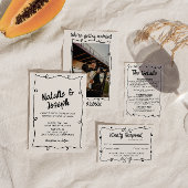 Retro Hand schrieb einzigartige moderne Frame Wedd Einladung