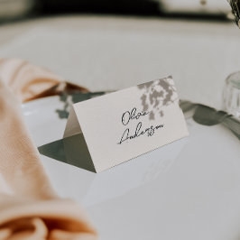 Retro Hand Written Whimsical Wedding Place Cards Tischnummer