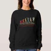 Retro Handball Evolution Funny Design For Handball Sweatshirt (Vorderseite)