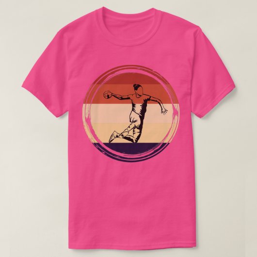 Retro Handball Handball Vintag weiß T-Shirt (Design vorne)