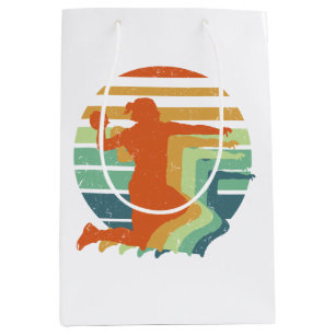Retro Handball Sports - Handball Player Torwart Mittlere Geschenktüte