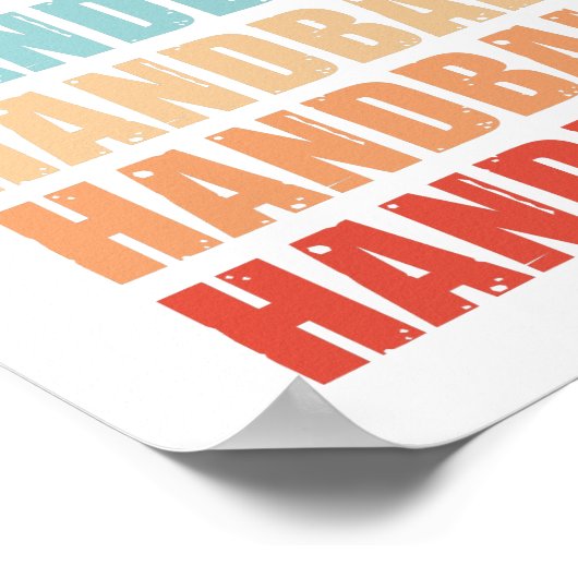 Retro Handball Vintage Gift Poster (Ecke)