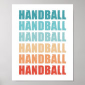 Retro Handball Vintage Gift Poster (Vorne)