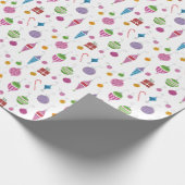 Retro handbemalten Weihnachtsschmuck Mitte des Jah Geschenkpapier (Ecke)