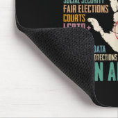 Retro-Hände weg Protest Sozialversicherung und Med Mousepad (Ecke)