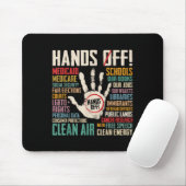 Retro-Hände weg Protest Sozialversicherung und Med Mousepad (Mit Mouse)