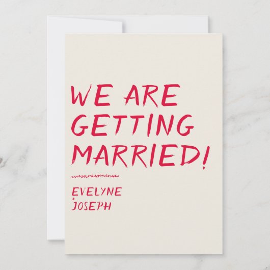 Retro handgeschriebene farbenfrohe moderne Funky W Einladung (Rückseite)