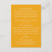 Retro handgeschriebene farbenfrohe moderne Hochzei Begleitkarte (Vorderseite)