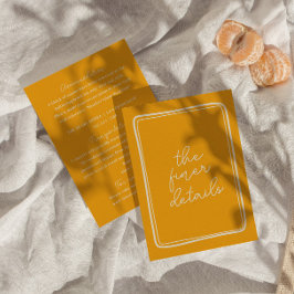 Retro handgeschriebene farbenfrohe moderne Hochzei Begleitkarte