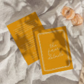 Retro handgeschriebene farbenfrohe moderne Hochzei Begleitkarte